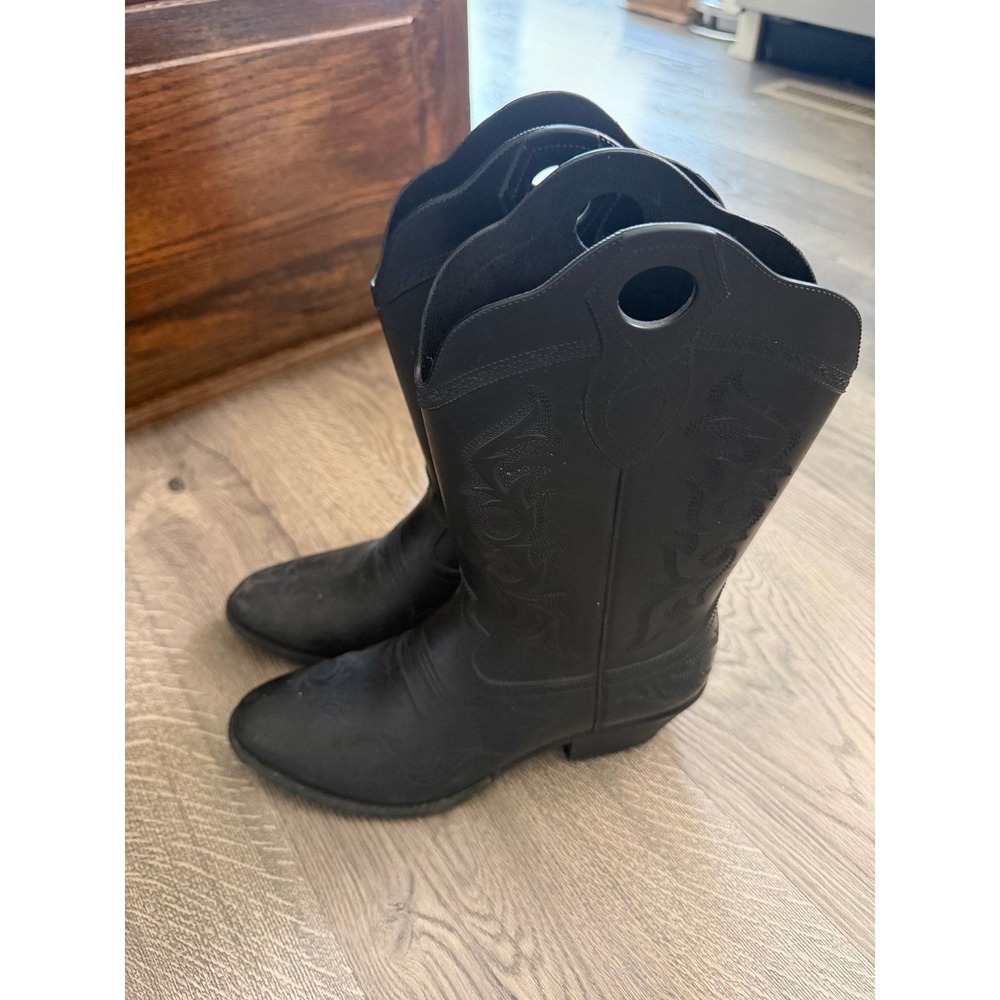 Rubber Boots, black cowboy cowgirl boots size 6 woman's